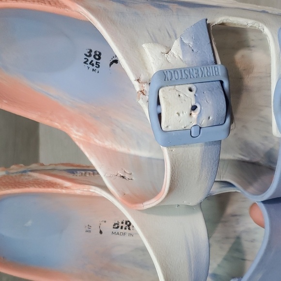 Birkenstock Women Arizona EVA Multicolor Sandals Flats shoes sz 38/7 - Picture 9 of 12